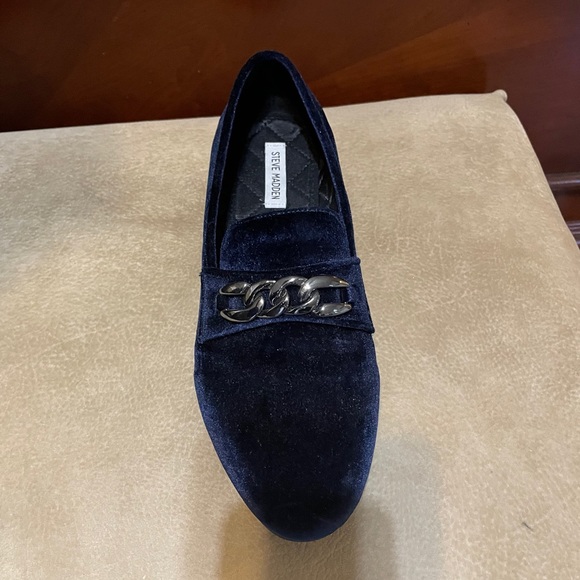 ORIGINAL STEVE MADDEN BLUE SUEDE LOAFERS SIZE 11 - Picture 3 of 4